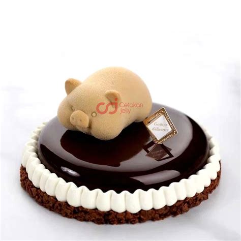 Jual Cj Cetakan Silikon Cake Kue Bolu Puding Jelly Cute Piggie Cavity