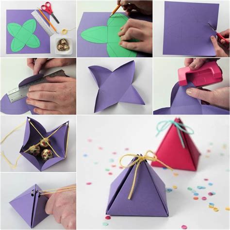 How To DIY Cute Simple 3D Paper Star Gift Box