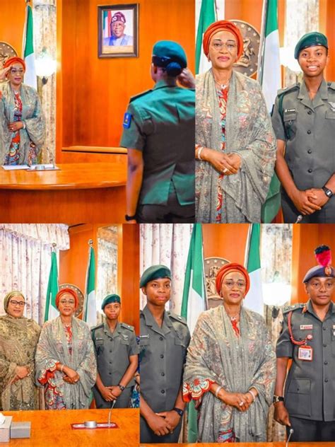 First Lady Honours First Nigerian Female Uk Military Academy Graduate