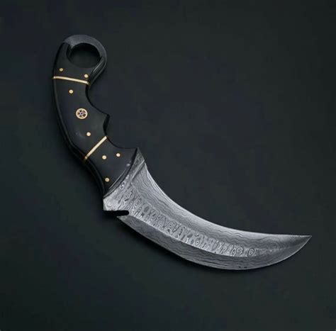 Custom Handmade Damascus Steel Karambit Hunting Knife With Etsy