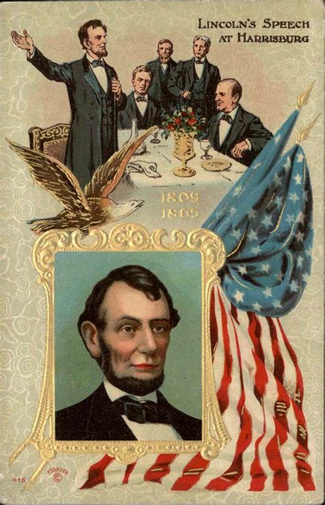 American History President Abraham Lincoln Harrisburg Pa Speech C1910