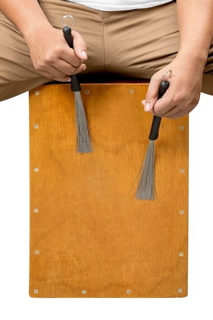 Premium Photo Man Playing Cajon