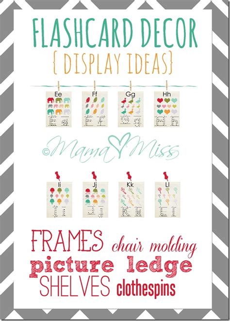 Flashcard Decor Display Ideas - mama♥miss