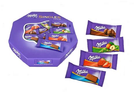 MILKA mix czekoladek Single NAPS bombonierka 138g DORAN Hurtownia Słodyczy