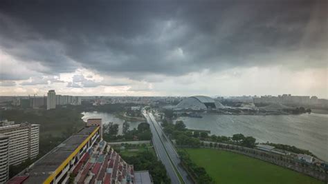 singapore rainy day storm coming timelapse Stock Footage Video (100% ...