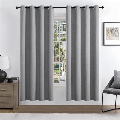 Amazon Joydeco Juego De 2 Paneles De Cortinas 100 Opacas De 72