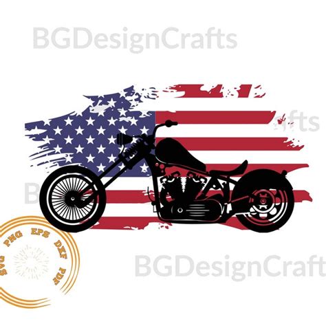 American Flag Motorcycle Svg Etsy