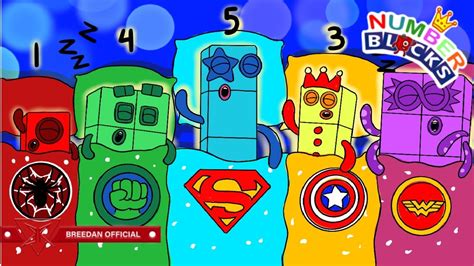 Numberblocks Sleep Handsome In The Bed With Superhero As A Fanmade Youtube