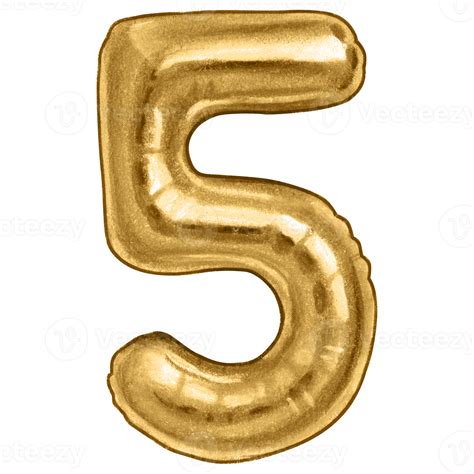 watercolor hand drawn number shaped balloons  png
