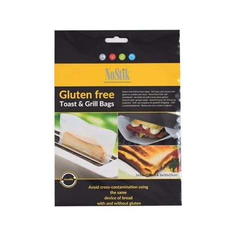 4pc Nostik Reusable 17525cm Gluten Free Grill And Toast Bag Set