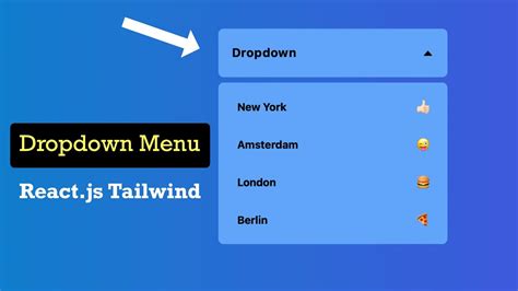 Build A Dropdown Menu With React Js And Tailwind Css Youtube Hot Sex