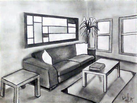 2 Point Perspective Drawing Interior Design