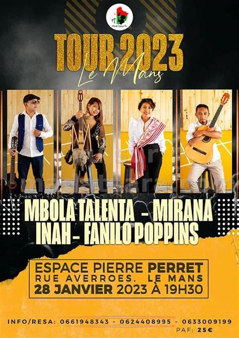 Tour Mbola Talenta Mirana Inah Fanilo Poppin S Concert