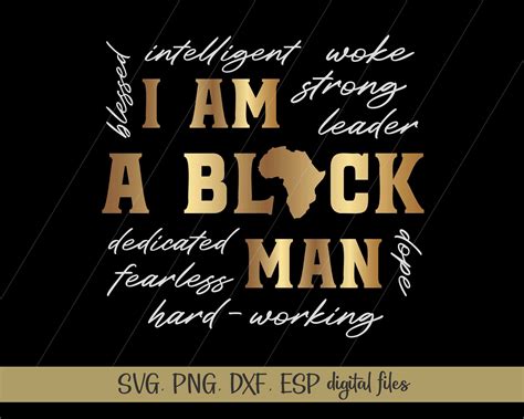 I Am A Black Man Svg Png Black History Month Black Boy Etsy