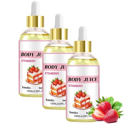 Yifudd Body Juice Oil Strawberry Body Oil Scented Body Oil Strawberry Shortcake Body Oil