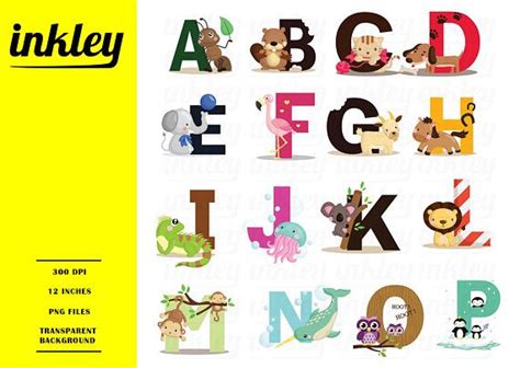 animal letters - Clip Art Library