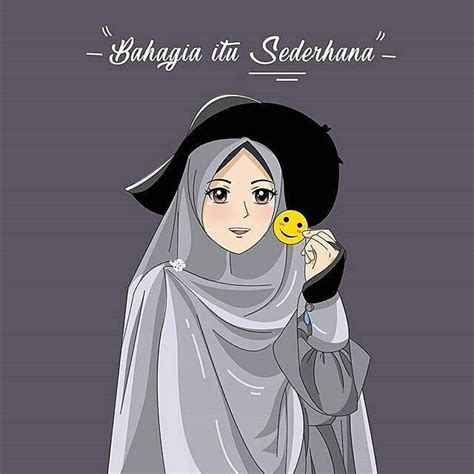 Anime Hijab Wallpaper Gambar Kartun Muslimah Sahabat Berdua Pin Oleh