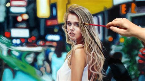 PHOTOREALISTIC OIL PAINTING TIME LAPSE PORTRAIT ART VIDEO Woman With