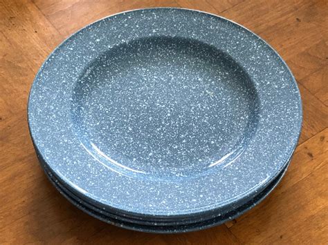 Mikasa Ultrastone Country Blue Pattern CU501 Set Of Four Salad Plates