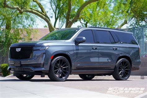 Cadillac Escalade With Vossen Hf In Satin Black Wheels