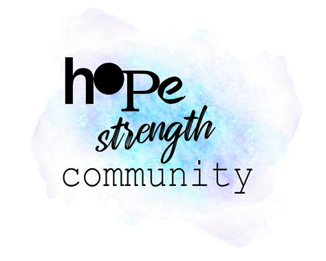 Hope Strength Community Inspirational Quote Digital Art by Ann Powell ...