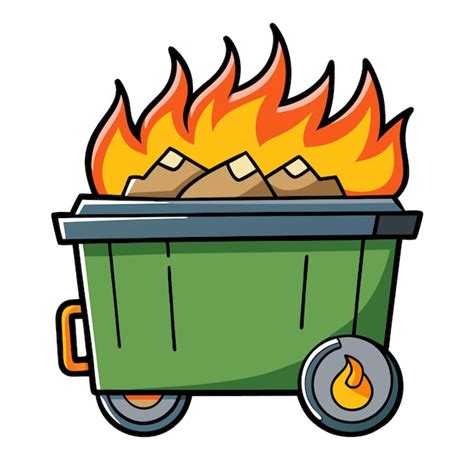 Dumpster Fire Clipart Vector Art And Illustration Premium Ai