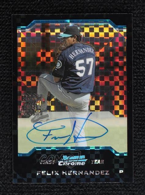 Bowman Chrome First Year X Fractor Felix Hernandez