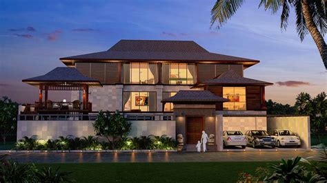 Bali Style Roof Modern Bali House Dream House Exterior Luxury