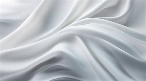 Flowing Waves Of White Silk Satin Texture Background Flag Texture