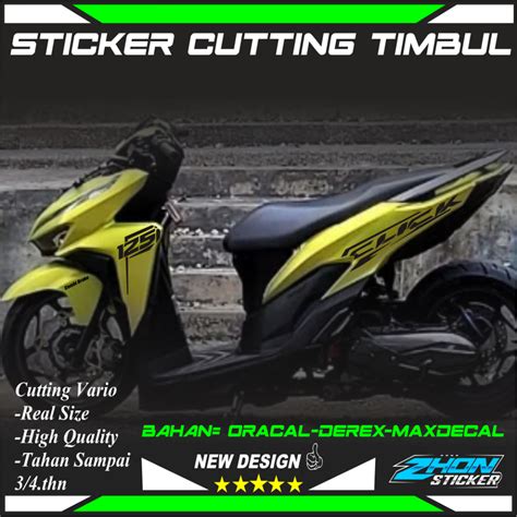 Jual Sticker Click 125 Variasi Polet Bodi Motor Honda Vario New Old