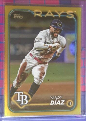 2024 Topps Series 1 Rainbow Foil Gold Parallel 52 Yandy Diaz Tampa Bay