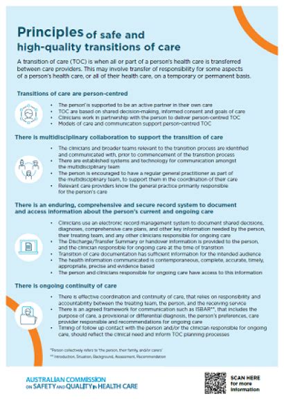 Fact Sheet Principles Of Safe And High Quality Transitions Of Care