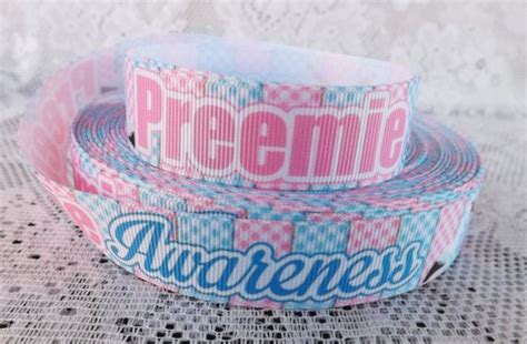 Preemie Ribbon 78 Preemie Awareness Grosgrain Ribbon Preemie Etsy