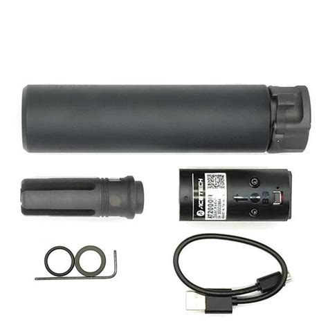 Angry Gun SOCOM 556 Silencer with Acetech Tracer Unit - Black — AirsoftEire