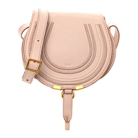 Chloe Calfskin Mini Marcie Round Crossbody Bag Blush Nude Fashionphile