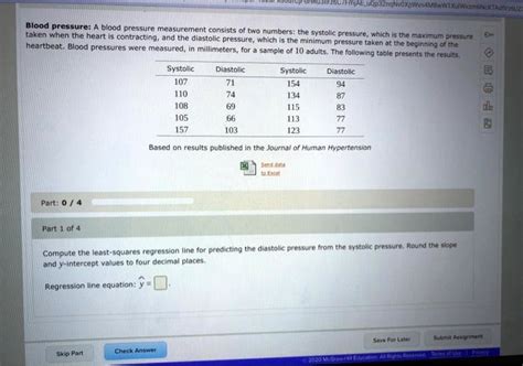 Solved Blood Pressure Blood Dressune Measurement Consists Two Numoers