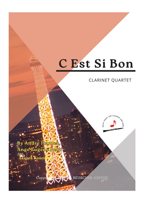 C Est Si Bon Arr Leszek Kościółek Sheet Music Andre Hornez Woodwind Ensemble