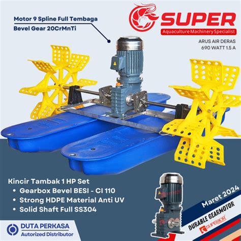 Jual Kincir Air Tambak 1 Hp 1 Phase 3 Phase Besi Brand Super 3 Phase