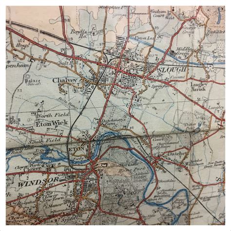 1920s Ordnance Survey Vintage London Map Mayfly Vintage