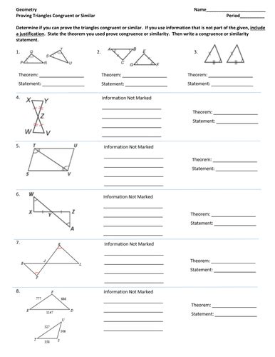 Geometric Proofs Worksheet Pdf | TUTORE.ORG - Master of Documents