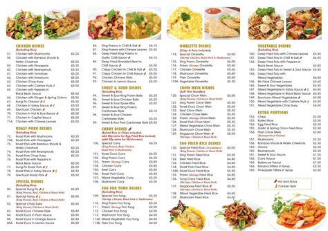 Menu At Chung Ying Fast Food Worcester 154 London Rd