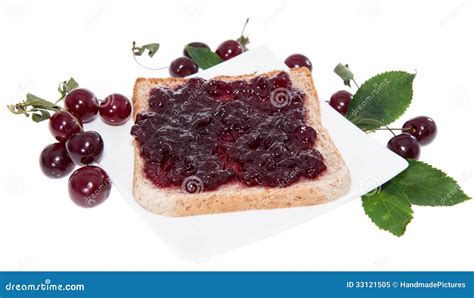 Jam Sandwich Isolated On White Stock Image Image Of Juicy Fresh