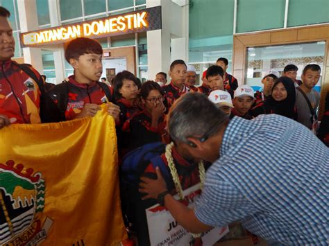 Raih Juara Umum Peparpenas Sekda Sambut Kedatangan Kontingen Jateng