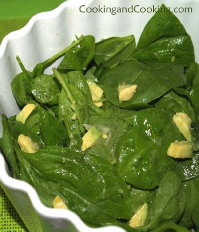 Avocado Spinach Salad | Avocado Recipes | Cooking and Cooking