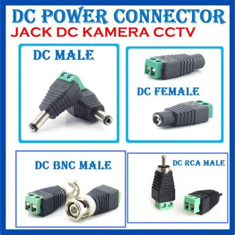 Jual Jack DC Female Male RCA BNC Connector CCTV Kamera Konektor Cewek