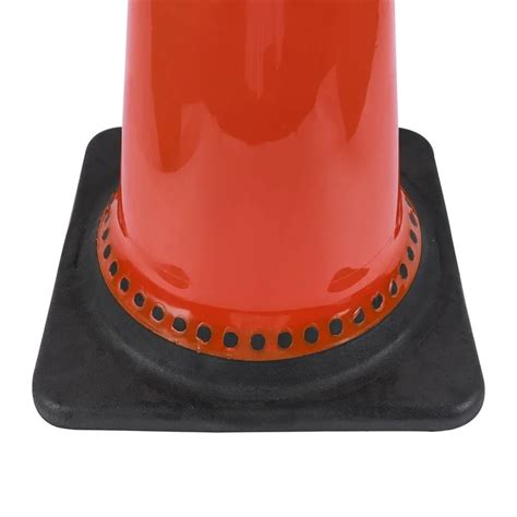 75cm 2 3kg Traffic Cone High Reflective Black Base Flexible Pvc Traffic