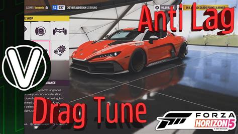 Forza Horizon Italdesign Zerouno Drag Build And Tune Anti Lag