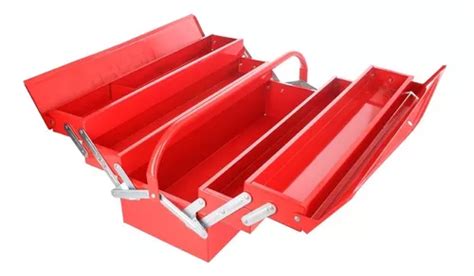 Caja Porta Herramientas Metálica Roja Tipo Acordeón Urrea