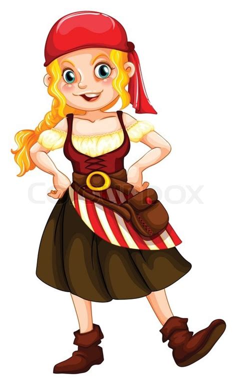 Illustration Of A Female Pirate Stock Vector Colourbox