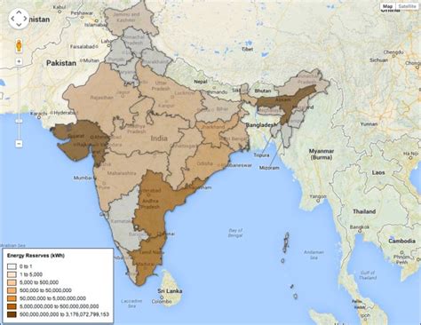 Map Indias Energy Reserves Capacity And Potential Renewable Energy